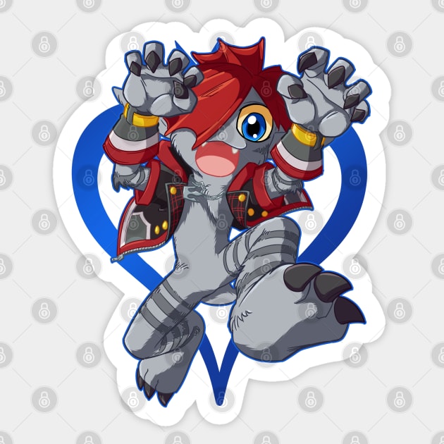 Monster-Sora Chibi Sticker by PRPrints